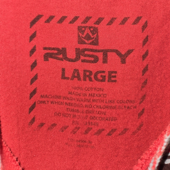Rusty Men's L Crew Neck Tee Vintage - Picture 4 of 7